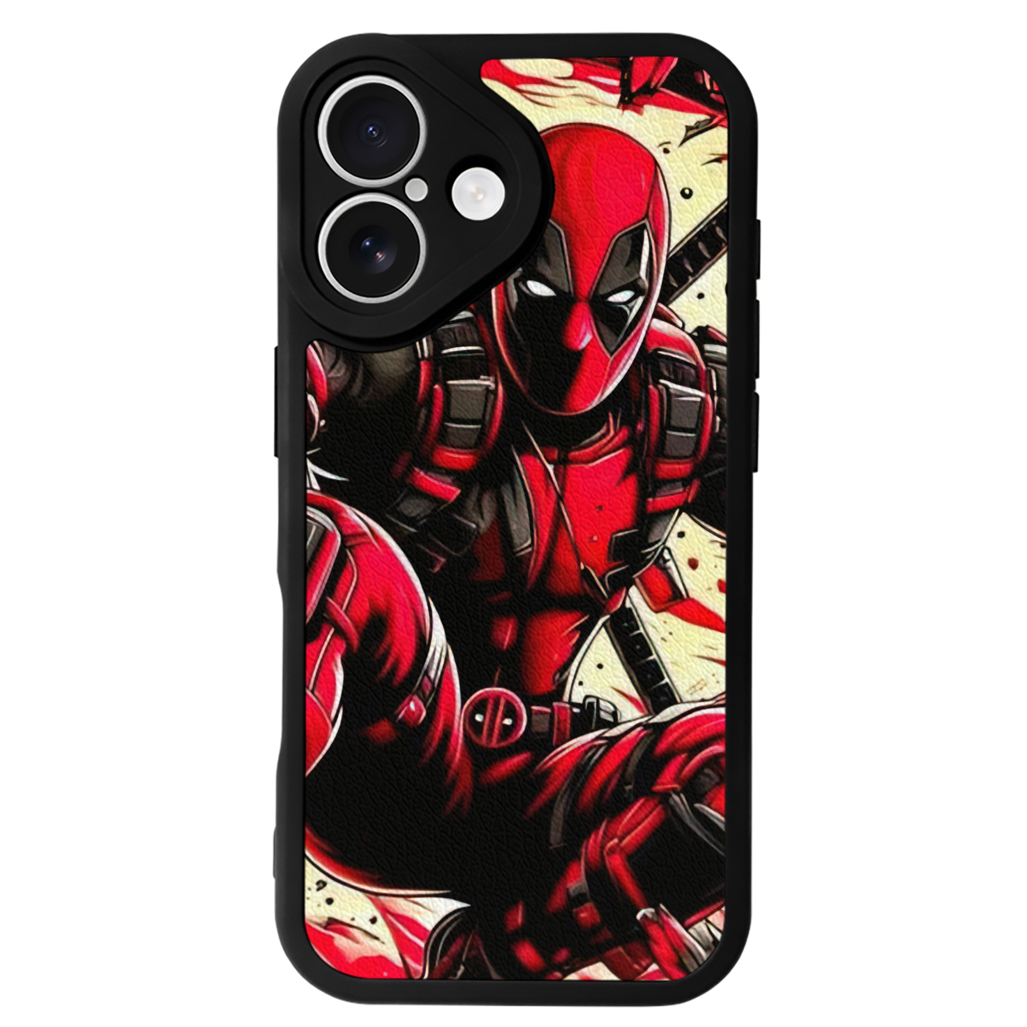 （画像用） Deadpool デッドプール 【iPhone 16シリーズ対応】シリコンスマホケース（レザー調） 材質：シリコン